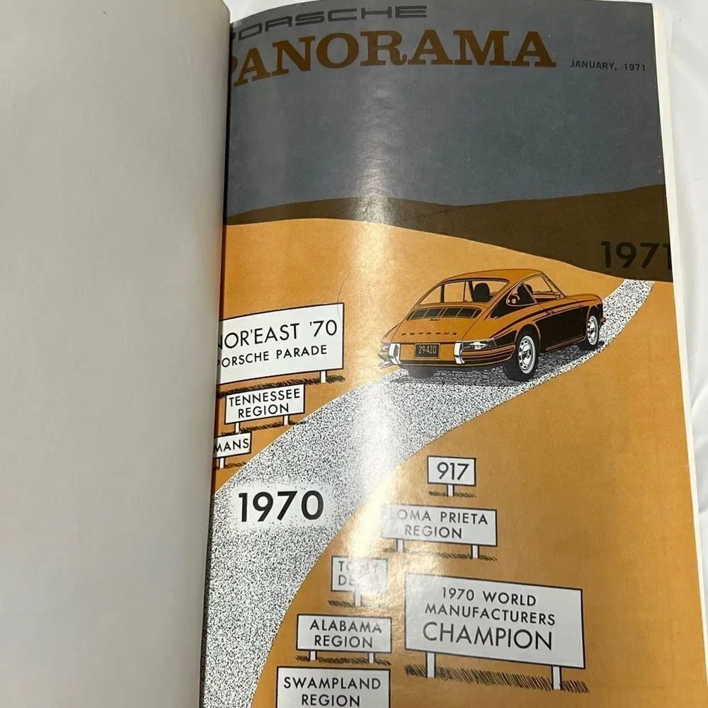 Porsche Panoramic Hardcover Bounded Magazines Vintage 1971 JAN-Dec  PCA - Picture 15 of 16
